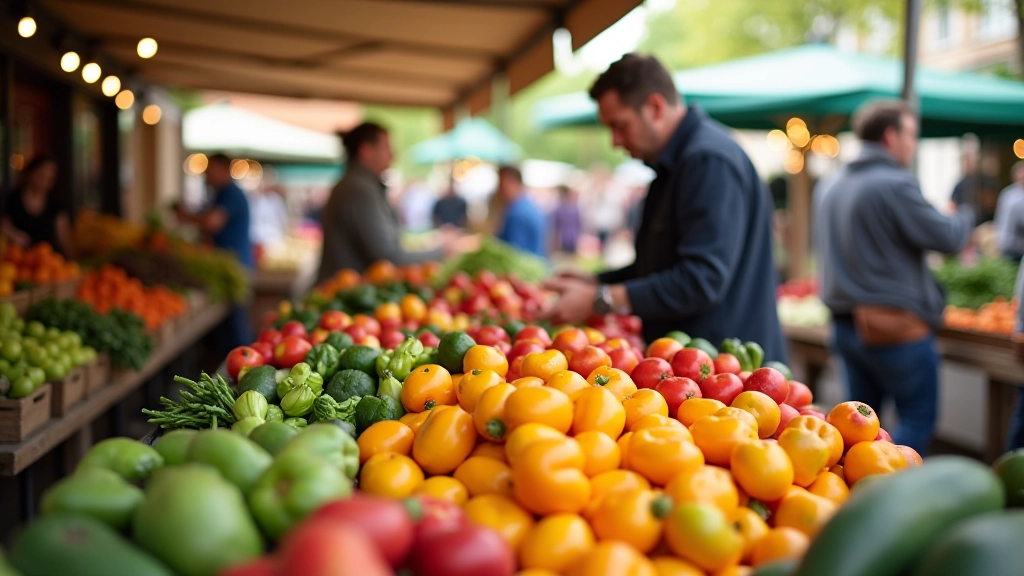 Marché local avec producteurs